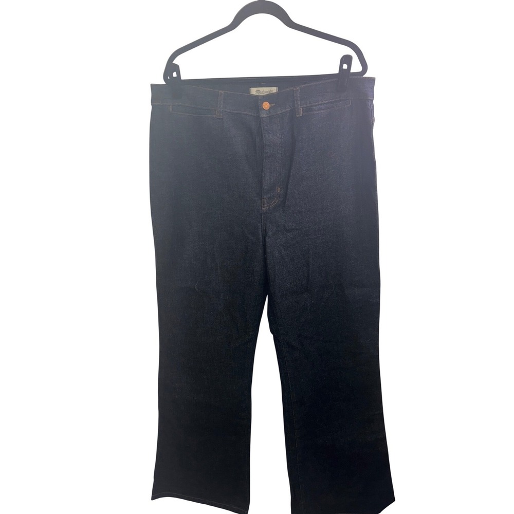 Madewell High-Rise Flare Jeans Dark Indigo Blue Womens 33T Tall NWOT